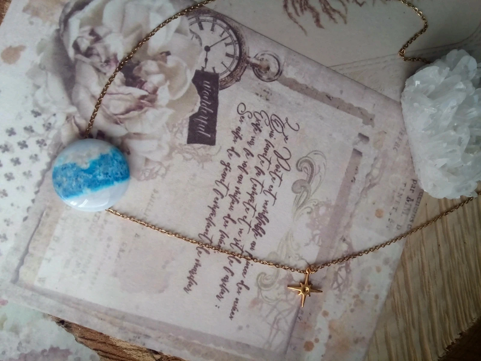 Collier agate et étoile du Nord – photo 2